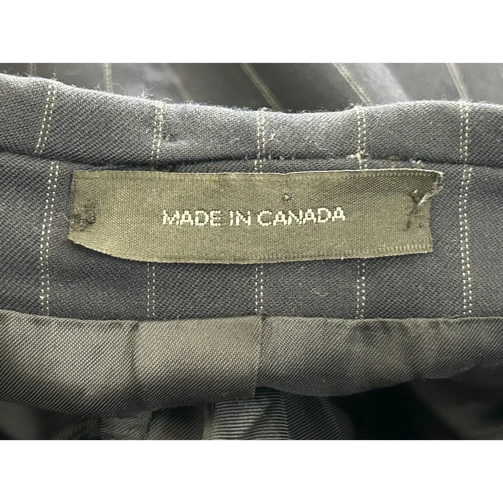 DKNY Mens Pinstripe Wool Blazer 42R Bloomingdales Canada Made Suit Jacket‎